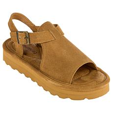 BEARPAW® Ascend Suede Peep-Toe Shootie Sandal