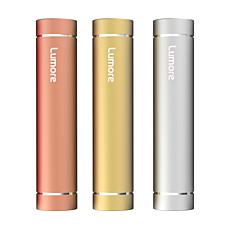 Lumore 2200mAh Powerbank 3-pack with Built-in LED Flashlight